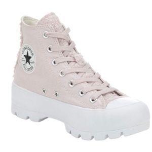 Converse Pink Platform Lug-Sole High-Top Sneakers